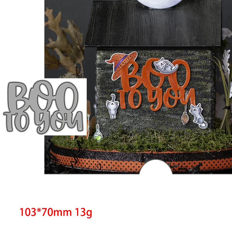 

Boo To You Letter Metal Cutting Dies Scrapbooking Craft Mold Cut Die Stencil Handmade Paper Card Make Template New Design