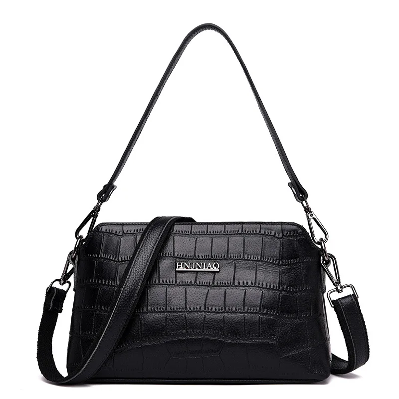 

[Full-grain Leather] 2019 New Style Middle-aged Bag Women's Shoulder Oblique Bag Light Luxury Mommy Bag Fashion