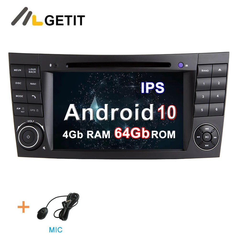 Ips DSP Android 10 Автомобильный DVD стерео Мультимедийный Плеер для Mercedes/Benz W211 W209 W463 W219 с радио WiFi BT gps - Цвет: 4G-RAM 64G-ROM