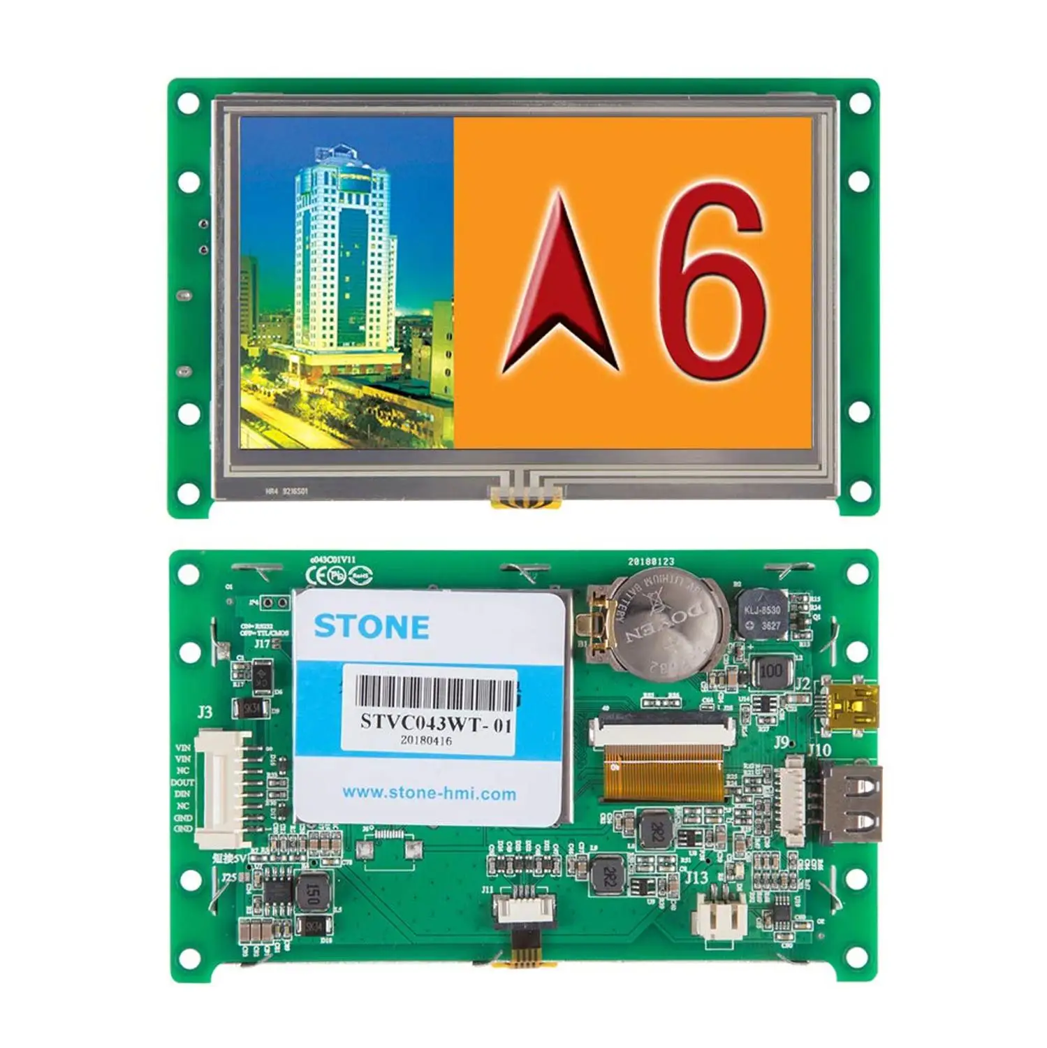 4 3 дюймовый UART модуль ЖК дисплея с контроллером + Драйвер программа сенсорный