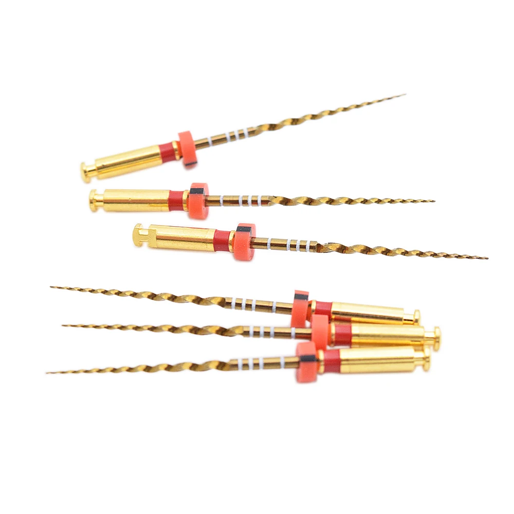 Glin Dental Endodontic Gold Flexible Rotary Files Nickel Titainium Golden Engine Use Files 31mm SX-F3 Dentistry Tools 4