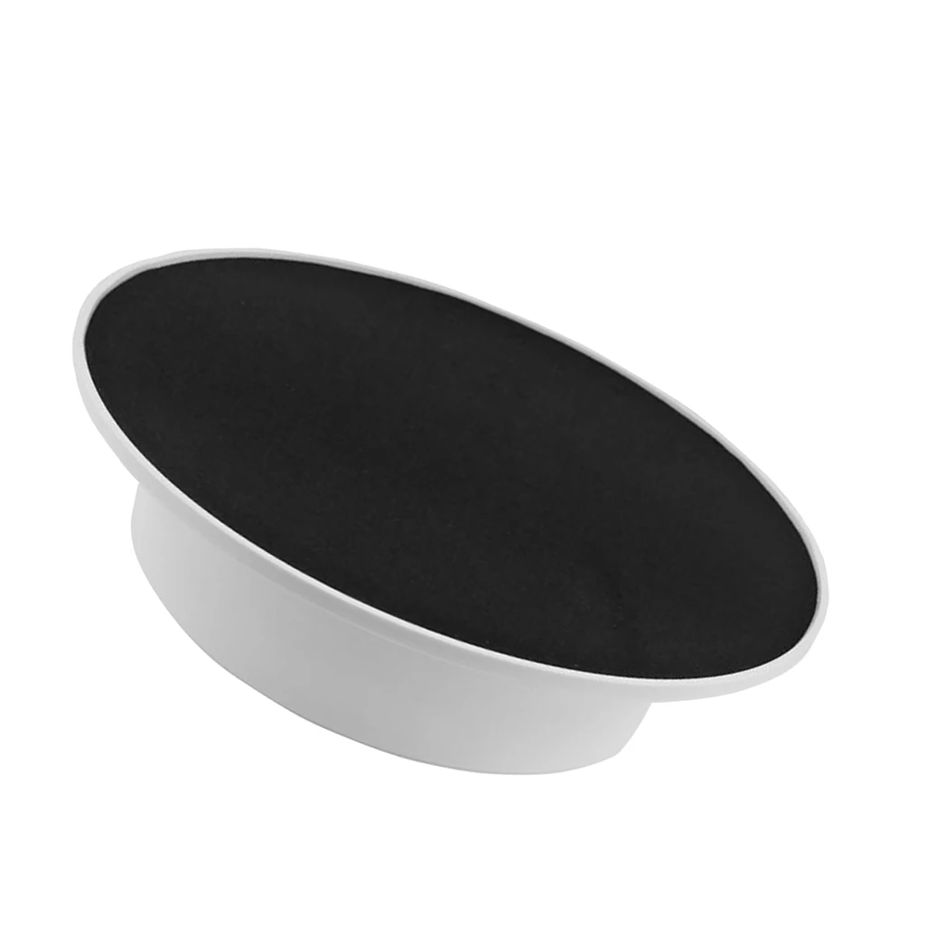 USB/Battery 360 Rotating Jewelry Display Turntable Stand Velvet /Mirror Top
