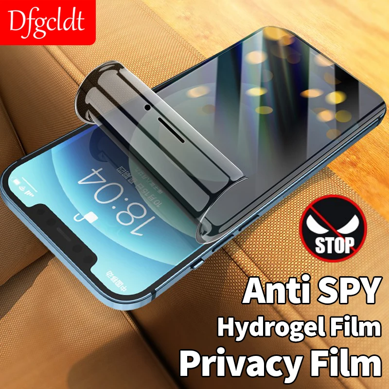 

Full Cover Privacy Film for iPhone 13 12 11 Pro Max Screen Protector for iPhone 12 Pro X XS Max XR Anti Spy Hydrogel Film