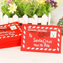 Рождественский конверт Санта-Клаус, Северный полюс, Рождественская елка, висячий орнамент, подвеска, поздравительная открытка, сладкий подарок в сумочке#15