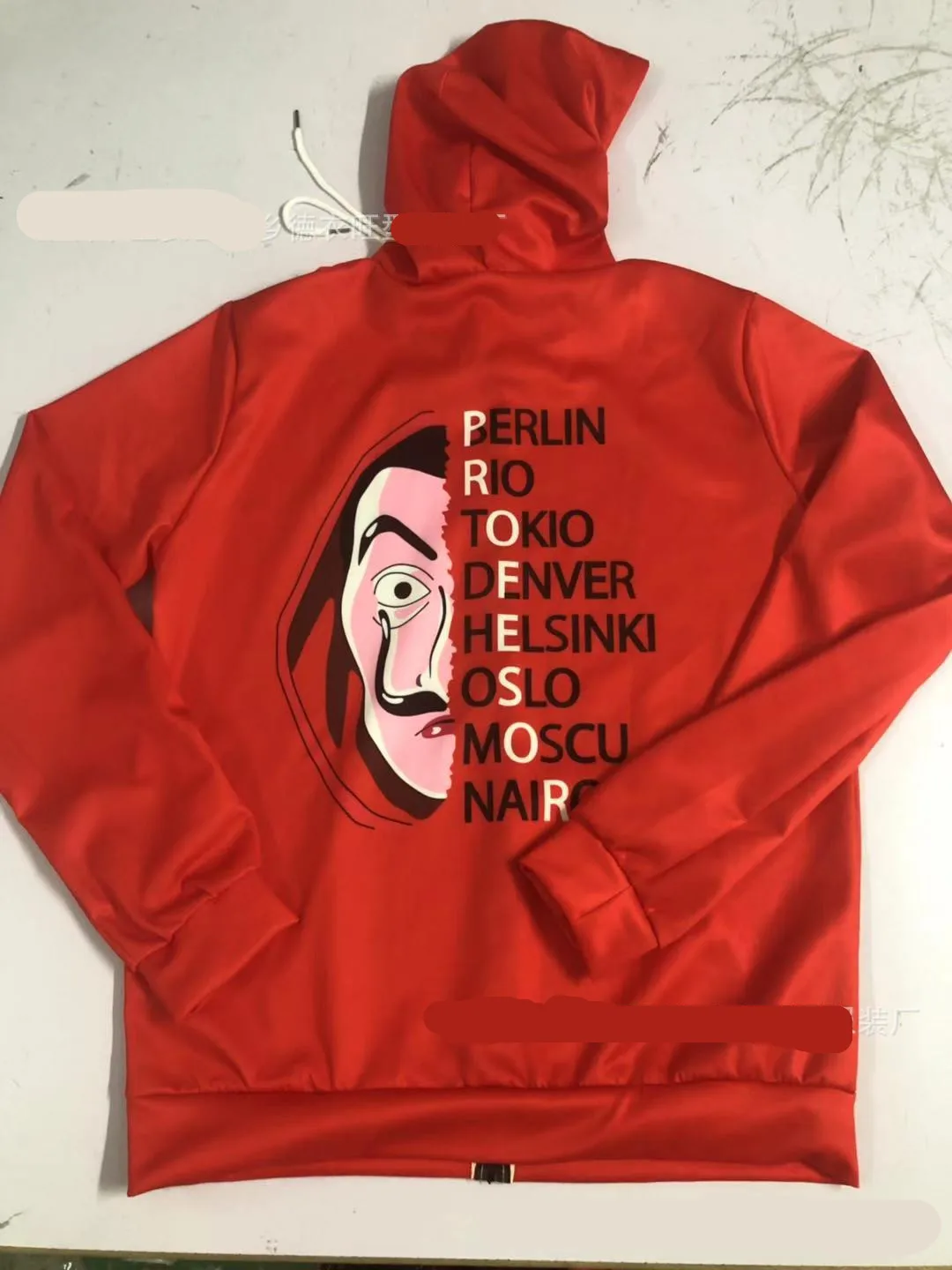 Salvador Dali Robbery Paper House La Casa De Papel Cosplay Costume La Casa De Papel Sweatshirt Hoodie Hooded Coat Jacket Red - Color: Hoodies 7