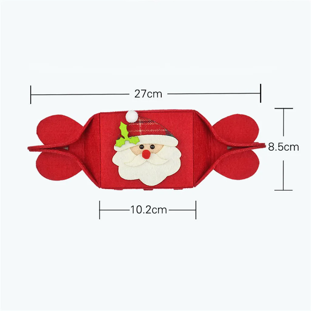 Foldable Christmas Bag Cartoon Santa Claus Snowman Candy Tote Non-Woven Child Gift Bag New Year Non-woven Storage Package