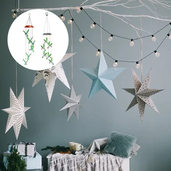 

2Pcs Durable Creative LED Wind-bell Color-changing Lamp for Garden