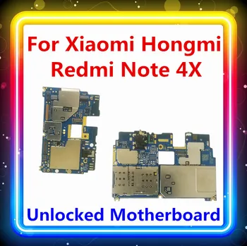 

Unlocked for Xiaomi Hongmi Redmi Note 4X motherboard original replaced MB Android OS with chip fee used for hongmi Note 4X card
