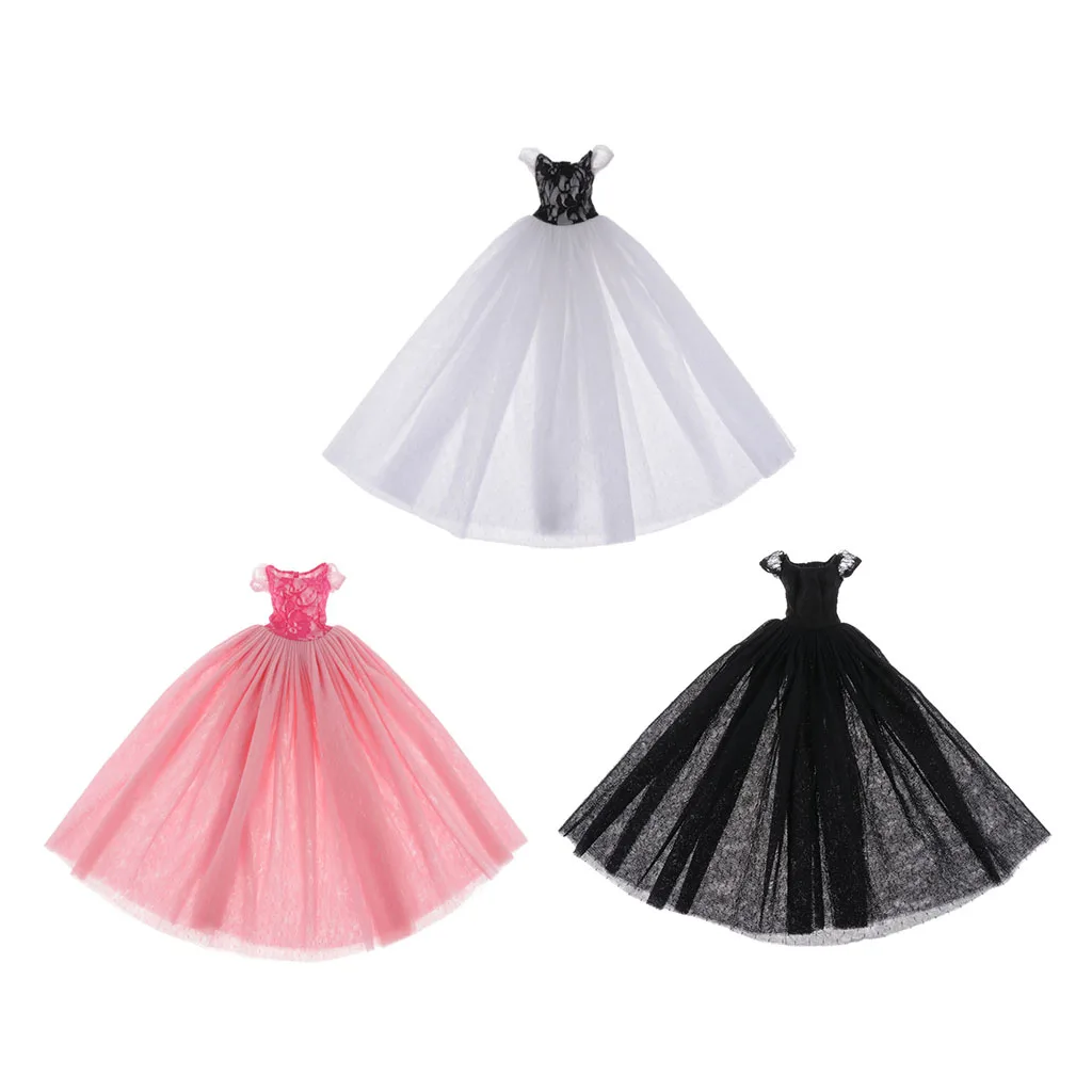 Fashion Princess Wedding Dress Gauzy Skirt for 1/4 BJD Doll Party Accessories Clothes for Girl Doll 