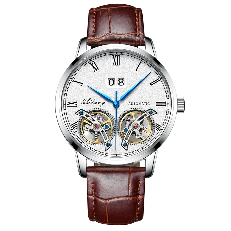 

AILANG 8221B Switzerland watches men luxury brand Automatic Double Tourbillon Authentic watch calendar casual men's watch