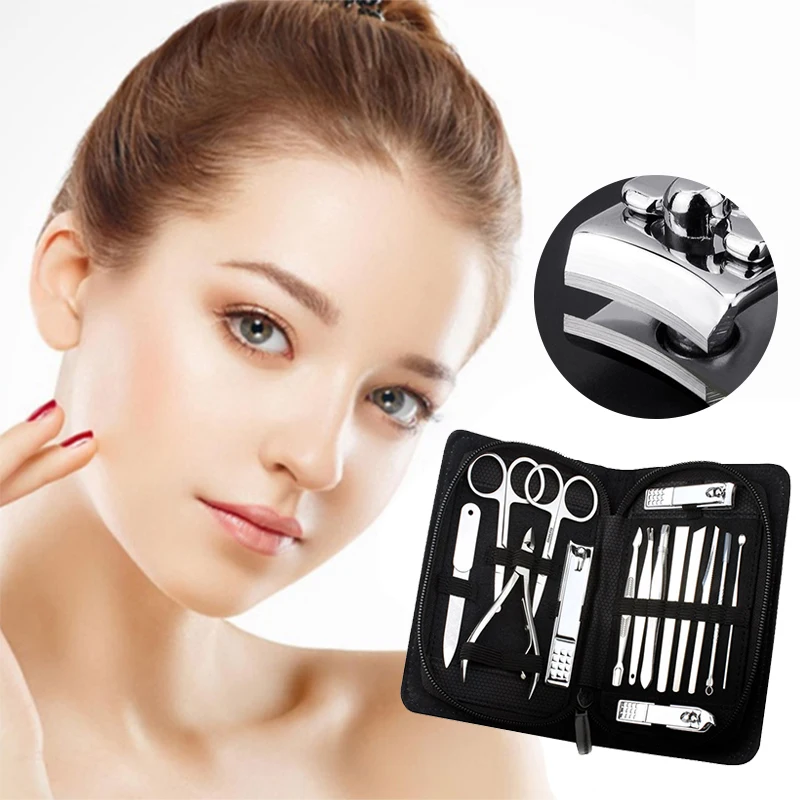 15 в 1 маникюрный набор, профессиональные кусачки для маникюра, плоскогубцы для ногтей, инструменты для красоты, ножницы, нож, лучший подарок