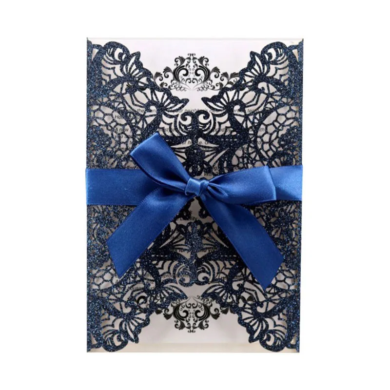  Elegant Laser Cut Wedding Invitation Cards Greeting Card Customize Business Greeting Cards Decor Pa - 4000568096870