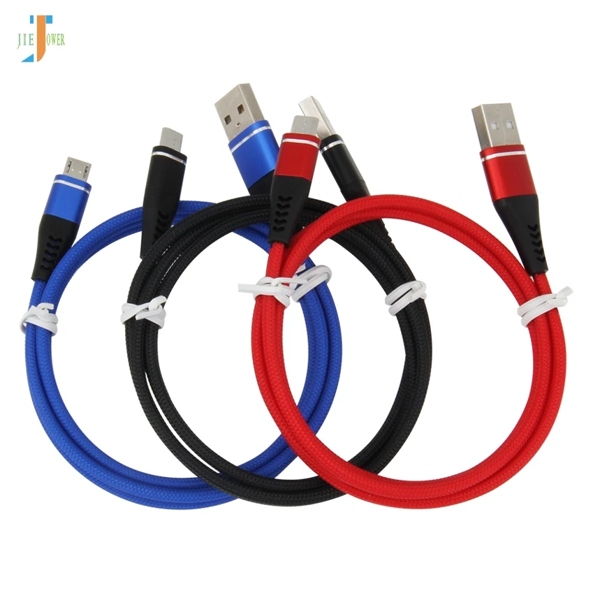 100 шт/лот кабель Micro USB нейлоновый плетеный кабель для быстрой зарядки для Iphone XR 8 samsung huawei Xiaomi зарядный usb-шнур для мобильного телефона