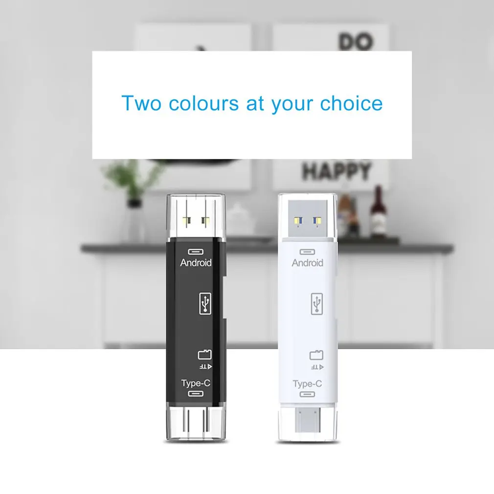 5 в 1 USB 3,0 type C/USB/Micro USB SD TF считыватель карт памяти OTG адаптер разъем Высокоскоростной считыватель карт памяти
