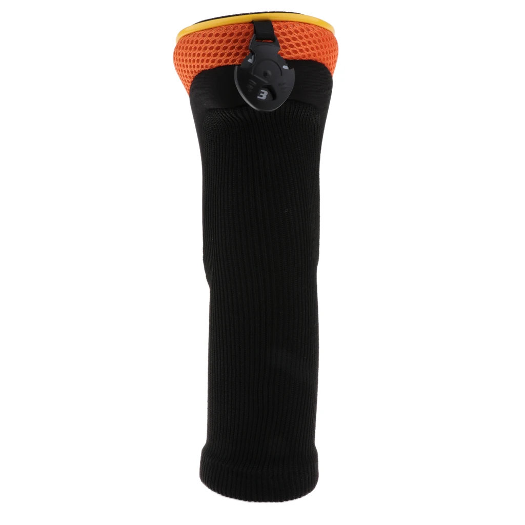 Golf Hybrid Club Чехлы для головы со сменными No. Tag(3, 4, 5, 7, X) UT Крышка для головы с длинным горлом - Цвет: Orange