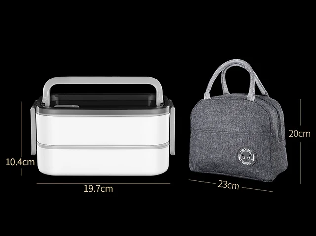Stainless Steel Bento Lunch Box for Adults & Kids Leakproof Stackable Large Capacity Lunch Container with Divided Compartments with bag