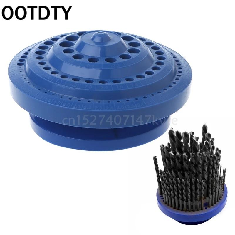 1 Pc Drill Bit Storage Case Stand Round Shape Hard Plastic Organizer