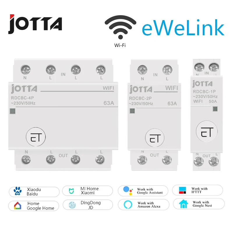 Автоматический выключатель Jotta WiFi дистанционное управление eWeLink голосовое с Google