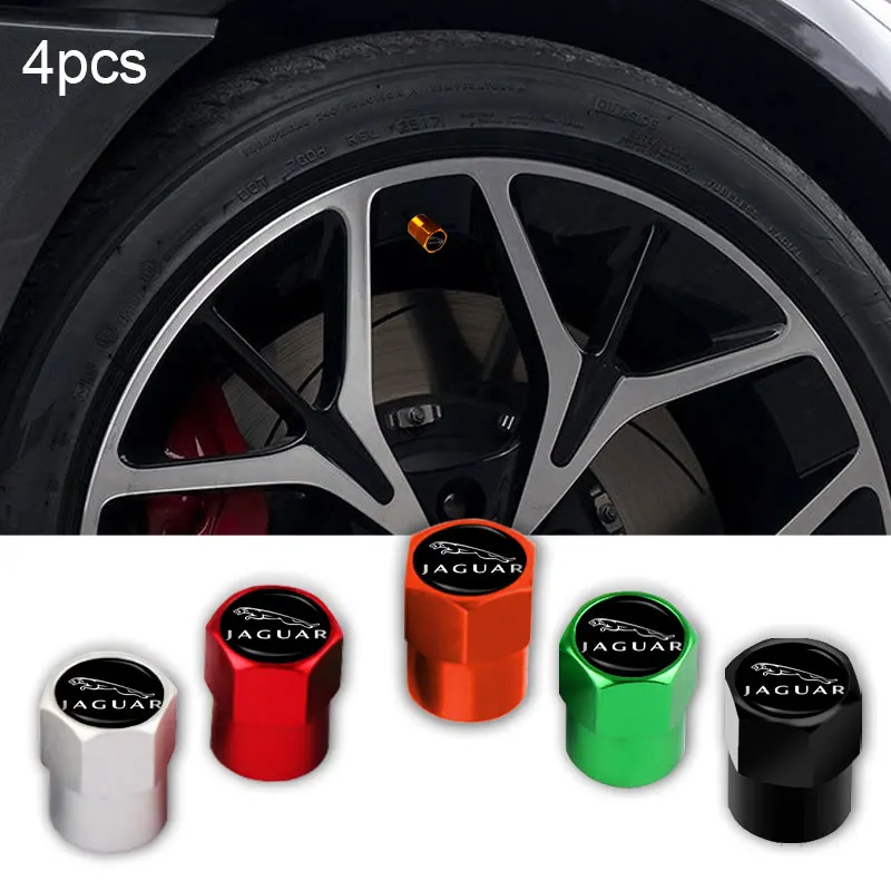 4pcs Car tire valve cap metal door core hexagonal auto parts For Jaguar XF XJ F-Pace X-Type S-Type E-Pace I-PACE XK | Автомобили и