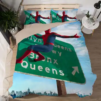 

Disney Spider-Man Bedding set for Kids Bedroom Twin Size Quilt Duvet Covers Double Bedspread Queen Coverlets Boy's Bed cal King