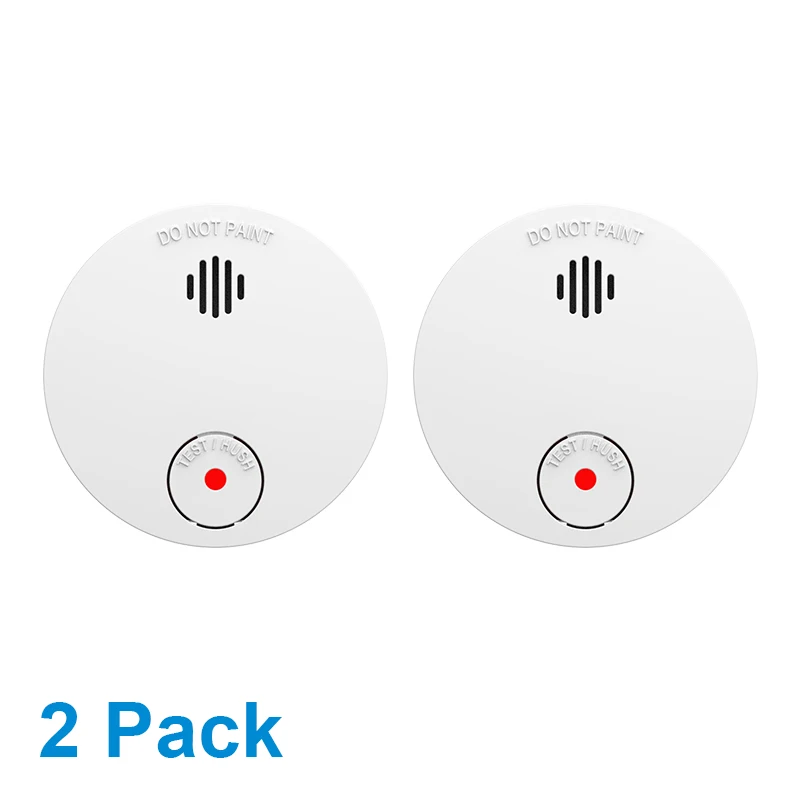 2pcs CPvan SM01 огонь огонь дымовые датчики датчик огня детектор дыма сигнализация для дома 10 лет дымовая сигнализация беспроводной пожарный датчик защита офисная/домашняя охранная система пожарной сигнализации Rookmelder - Color: 2pcs