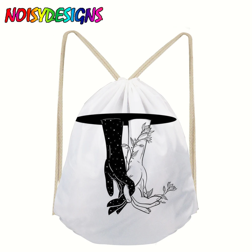 LMYD5049Z3 Бесшумный дизайн бабочка девушка печати Drawstring сумка для девочек Путешествия хранения пакет мультфильм школьные рюкзаки детские работы Sznurek - Цвет: LMYD5049Z3