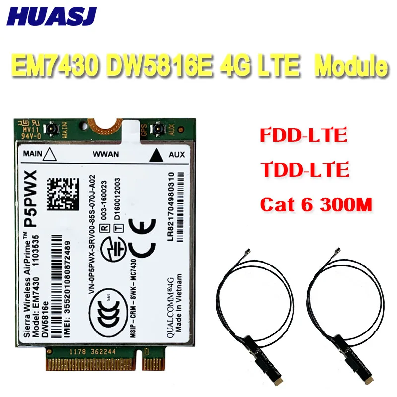 Huasj-para em7430 dw5816e gobi6000 cat6 300m 4g
