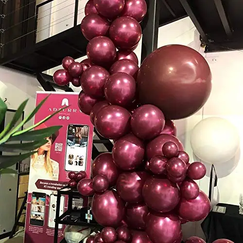 DIY шар гирлянда арочный комплект бордовый розовый вино латексные Peal воздушные шары для Юбилейная Свадьба Помолвка прием гостей в доме невесты Декор