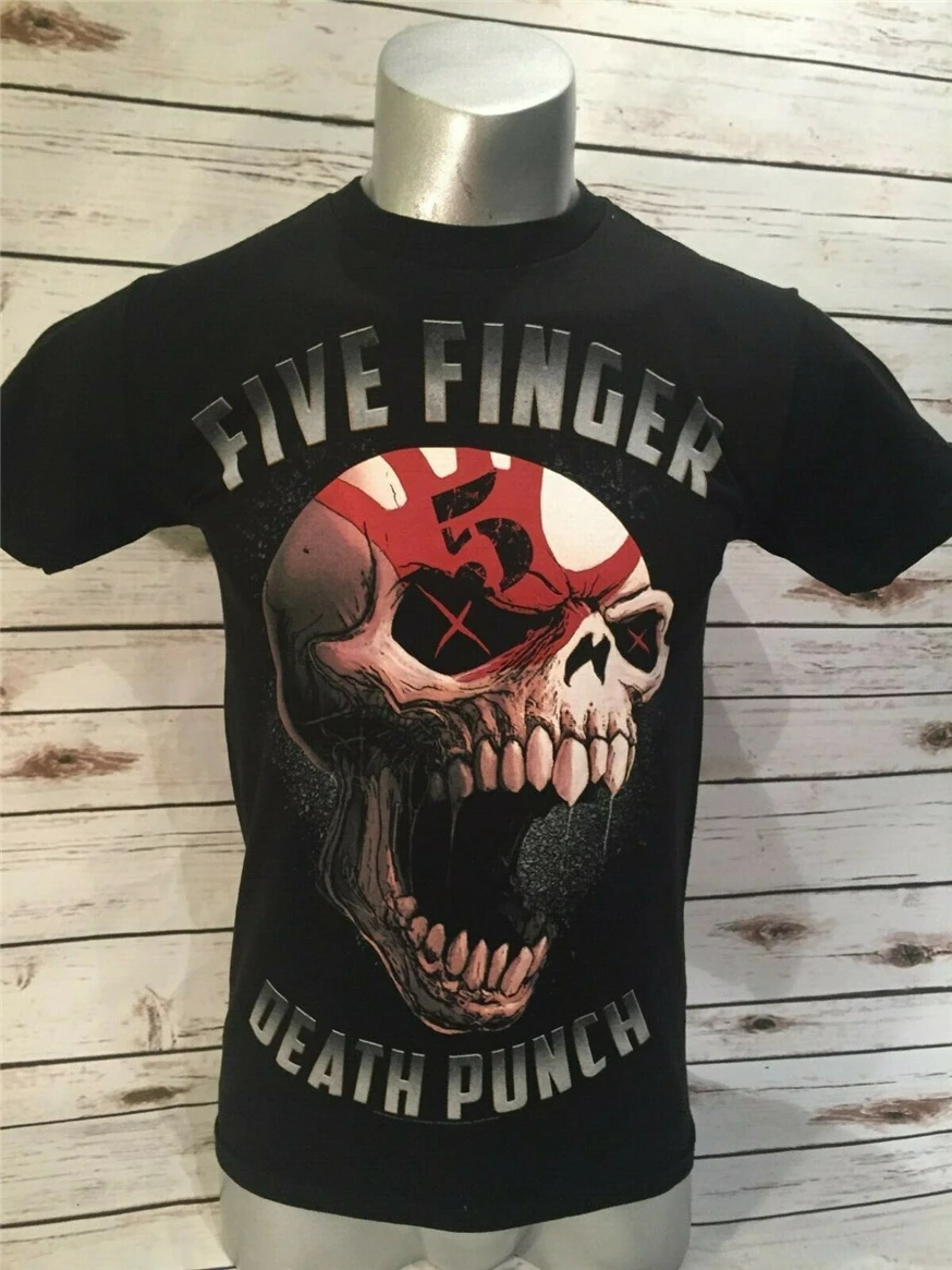 Five Finger Death Punch Heavy Metal рок-н-ролл Группа Футболка 5Fdp Ffdp маленькая 5 винтажная