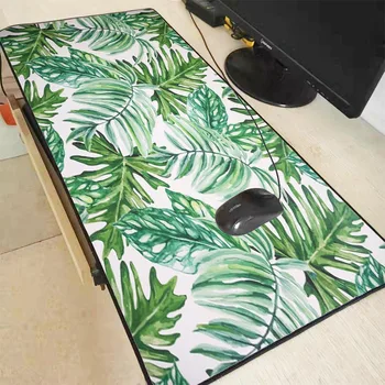 

XGZ Banana Leaf Plant Large Gaming Mouse Pad Lock Edge Mouse Mat Keyboard Mat Desk Mat for Notebook Laptop Gamer Mousepad XXL