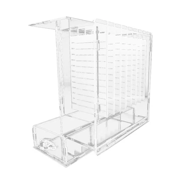 

Eyelash Extension Organizer Box with 8 Pieces Acrylic Adhesive Glue Pallet and 1 Drawer Holder Storage for Lash Extension Displa