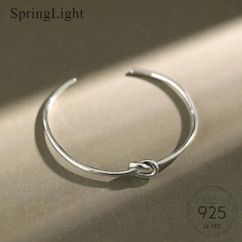 Уникальный Открытый браслет Springlight с одним узлом женский антикварного цвета