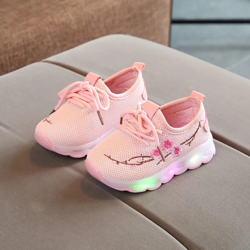 

Children Baby Girls Boys Letter Crystal Led Light Luminous Running Sport Shoes fashion toddler boy tennis shoes dropshipping