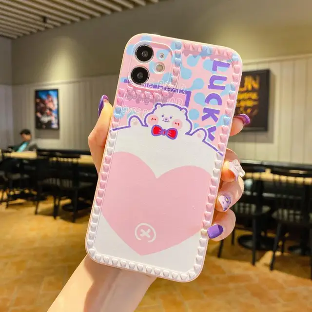 Creative Cartoon Cute Silicone Elastic Soft Case For IPhone 12 11 Pro Mini XR X XS Max 7 8 SE 2020 6 6s Plus Original Cover T11