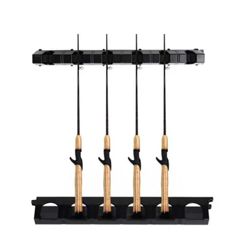

Fishing Rod Rack Holder Bracket Collection Wall Mounted 6-rod Display Fixed Truss Vertical Accessories Home Portable Frame