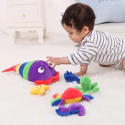 2019 Новая мягкая детская плюшевая погремушка с мультяшным животным Детские колокольчики подвеска у кровати висячая игрушка с кольцом