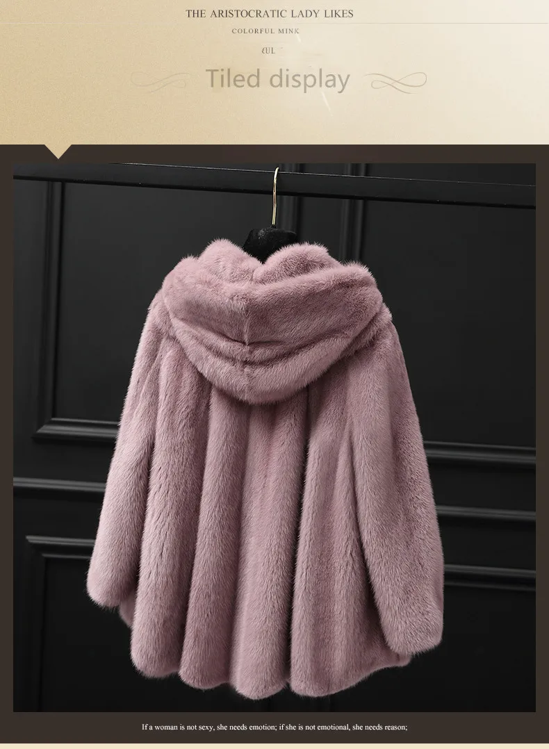 Мужские зимние парки inverno: Ново casaco de pele de vison das mulheres curto balanço onda Da Moda com capuz casaco de pele de vison
