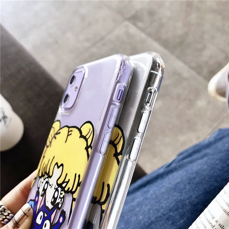Милый мультяшный чехол для телефона Сейлор Мун для iPhone 6 6S 7 8 X XR XS Max Силиконовый мягкий прозрачный чехол для iPhone 11 Pro MAX задняя крышка