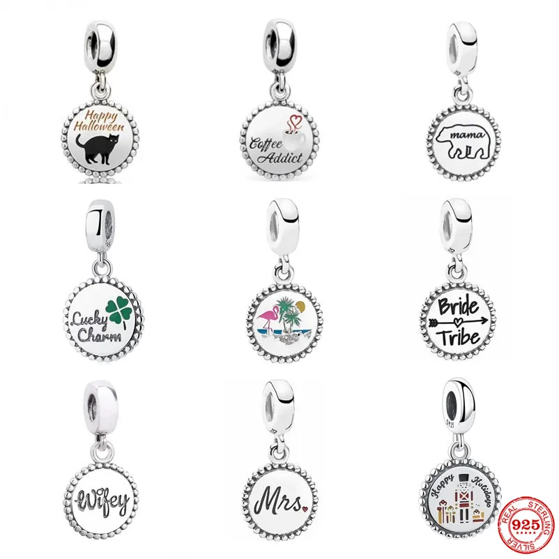 Hot NEW Bead 925 Sterling Silver Exquisite Pendant Europe Dangle Mom Charm Fit Pandora Original Bracelet Women DIY Jewelry Gift | Украшения