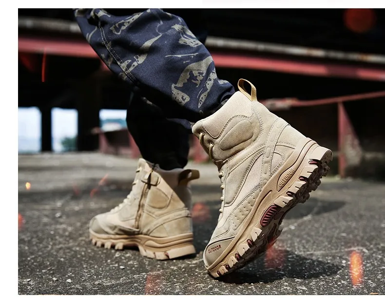 Новые мужские ботинки, резиновые военные ботинки, мужские кроссовки, повседневная обувь, уличные рабочие ботинки