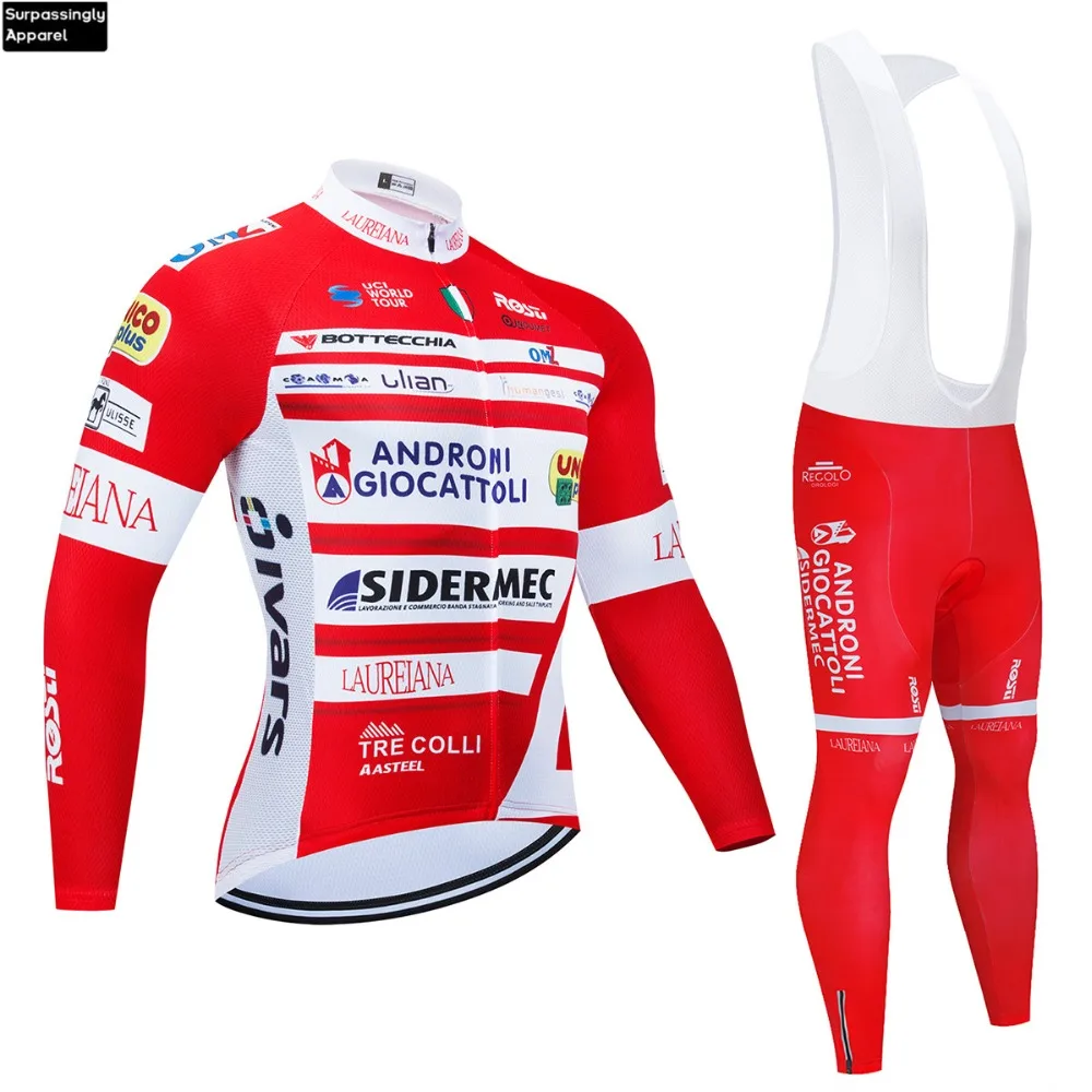 UCI ANDRONI Team Pro велосипедная майка с длинным рукавом для велоспорта 12D гелевая велосипедная майка для горного велосипеда комплекты одежды для велоспорта осень