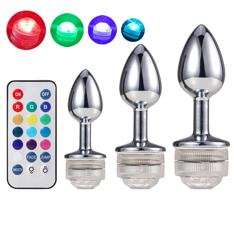 Tapón Anal de Metal con luz Led para adultos, juguete de Bdsm, estimulador Anal, decoración Vaginal, juegos sexuales|Juguetes sexuales anales| - AliExpress