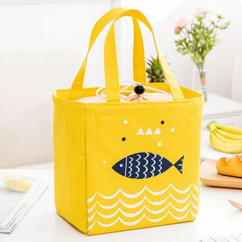 

Lunch Box Bag Waterproof Thermal Bag Oxford Fabric Portable Thermal Insulated Cation Picnic Food Box Women Tote Storage
