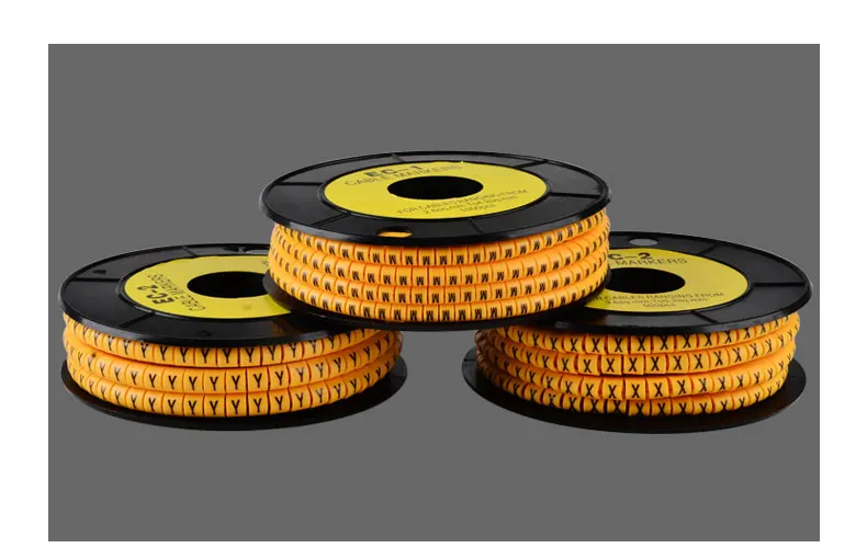 Description Picture 2 of item1 Roll Cable Markers Letter Number Tube EC 1 2.5 4 6 Square Mark Wire Label Pipe Network Line Sleeve Concave Antiskid PVC