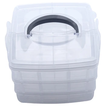 

Large Plastic Grid Craft Beads Jewellery Storage Organiser Compartment Box Case