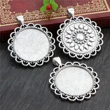 2 шт 30 мм Внутренний размер античный серебряный классический стиль кабошон основа Установка Подвески(B5-07