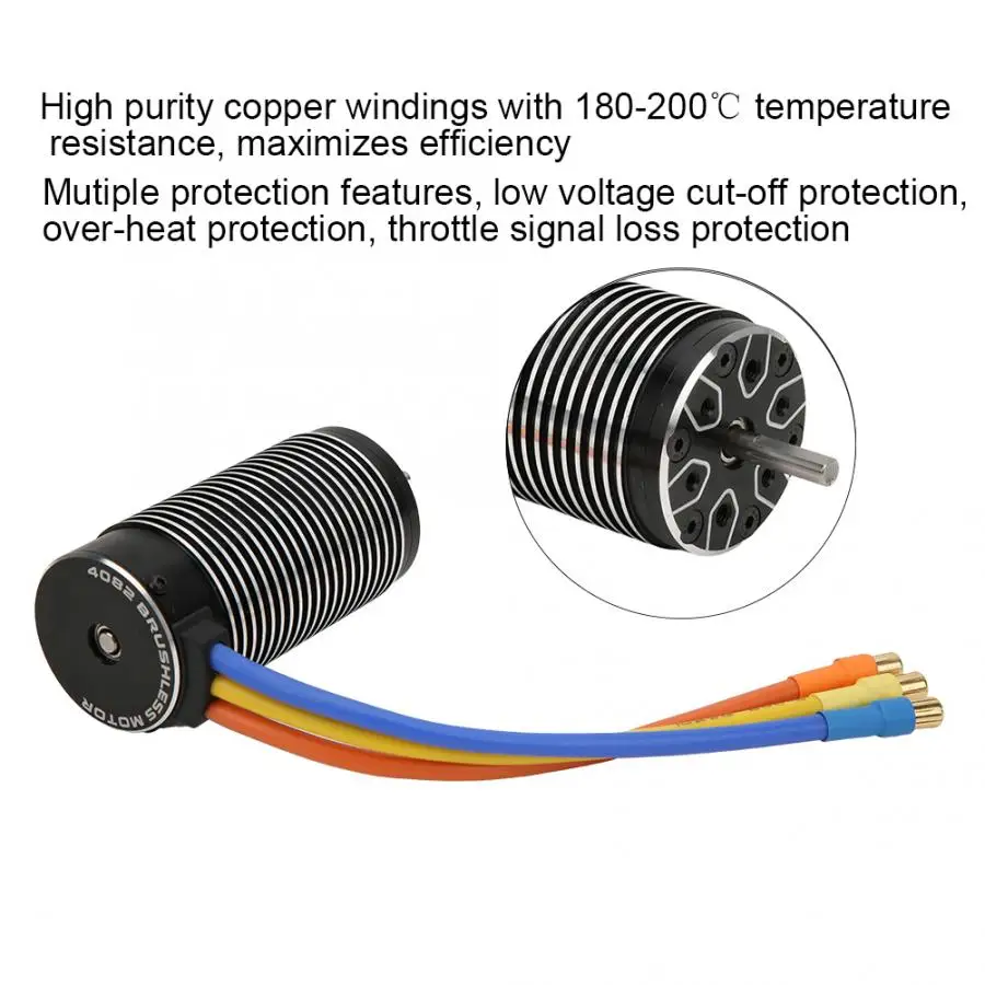 

Hot Waterproof 1720KV RC Brushless Motor + 150A ESC Electronic Speed Controller Set Fit for 1/8 RC Car Truck Model Accessory