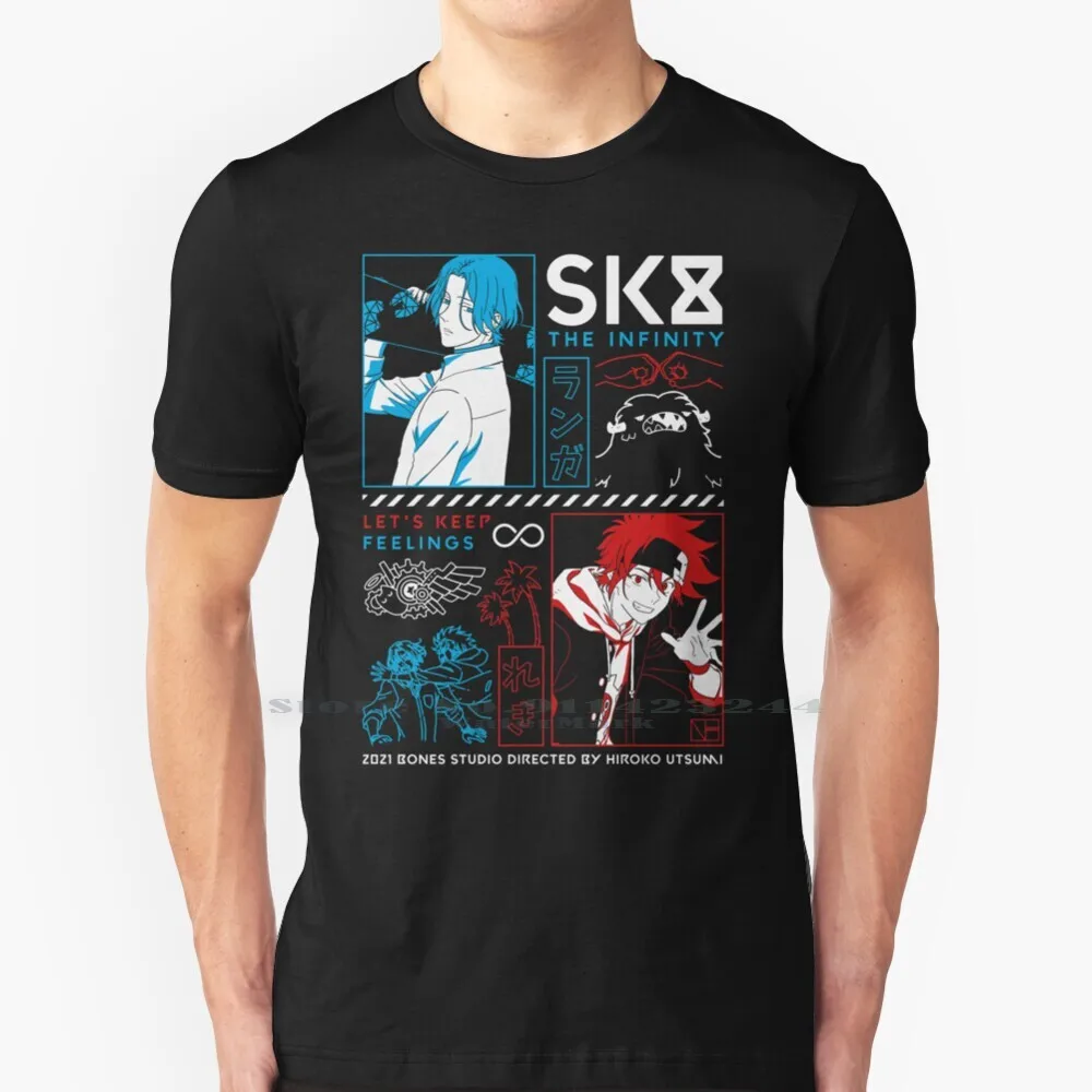 Футболка Sk8 The Infinity 100% чистый хлопок полого рейки и Ланга Мия Джо вишня Адам Тадаси