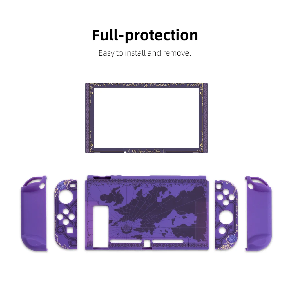 Цветной чехол MONCON Fire Game для Nintendo Switch с дополнительным защитным закаленным