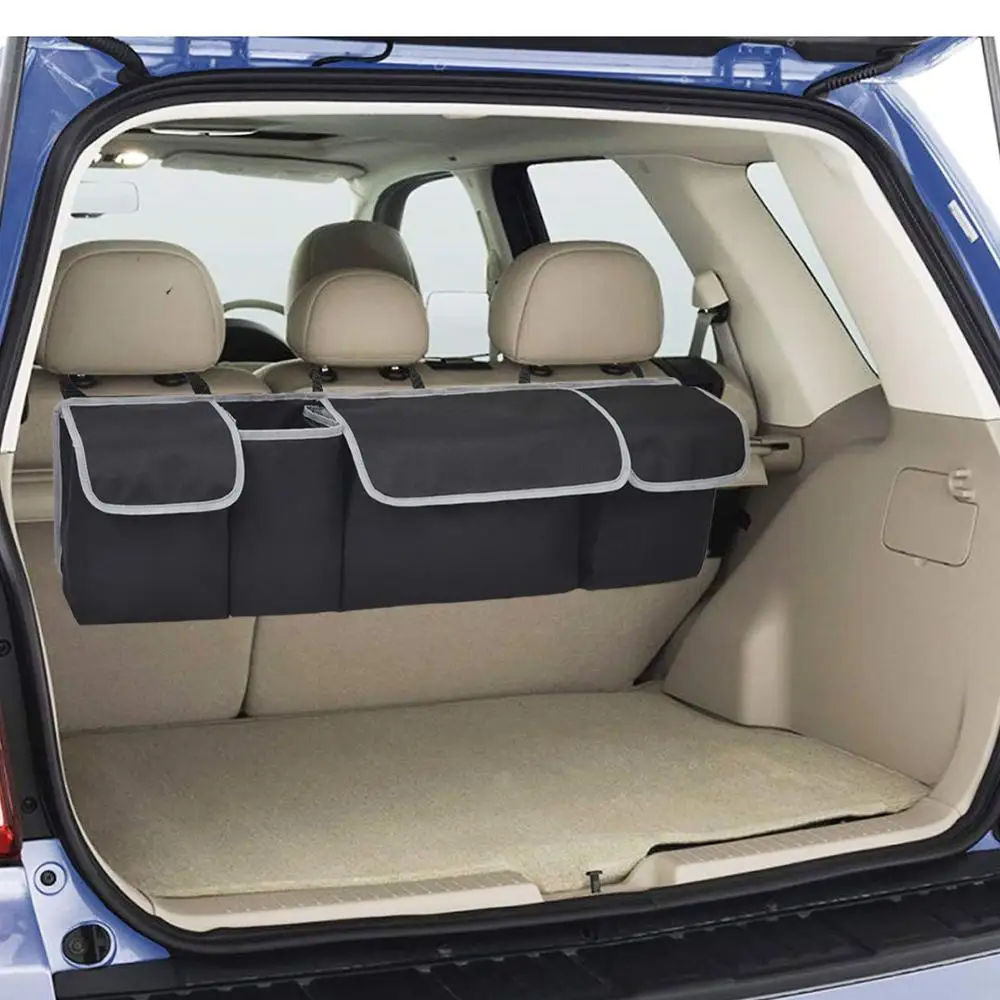 Универсальный автомобильный органайзер для багажника, регулируемая сумка для хранения на заднем сидении SUV, многофункциональные органайзеры для заднего сиденья